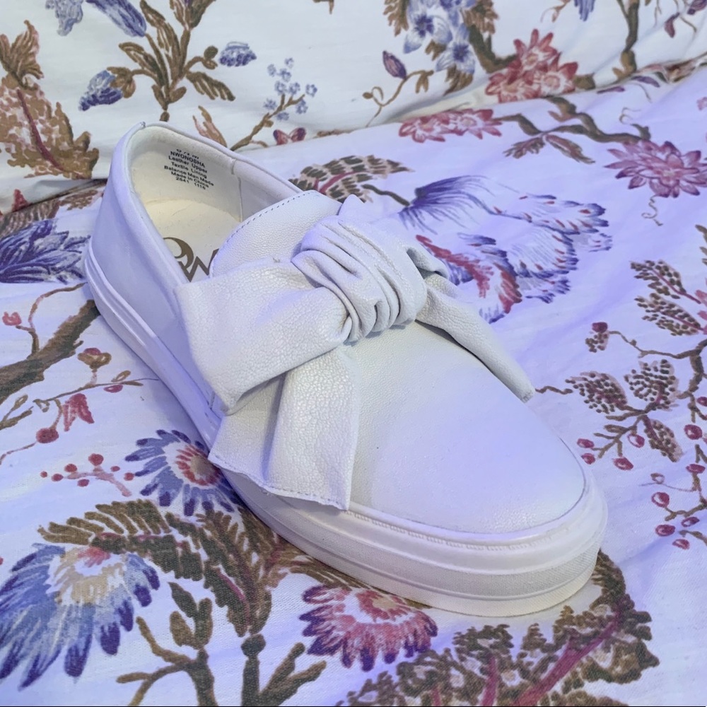 Nine West Onosha Fashion Slip-ons, White Leather